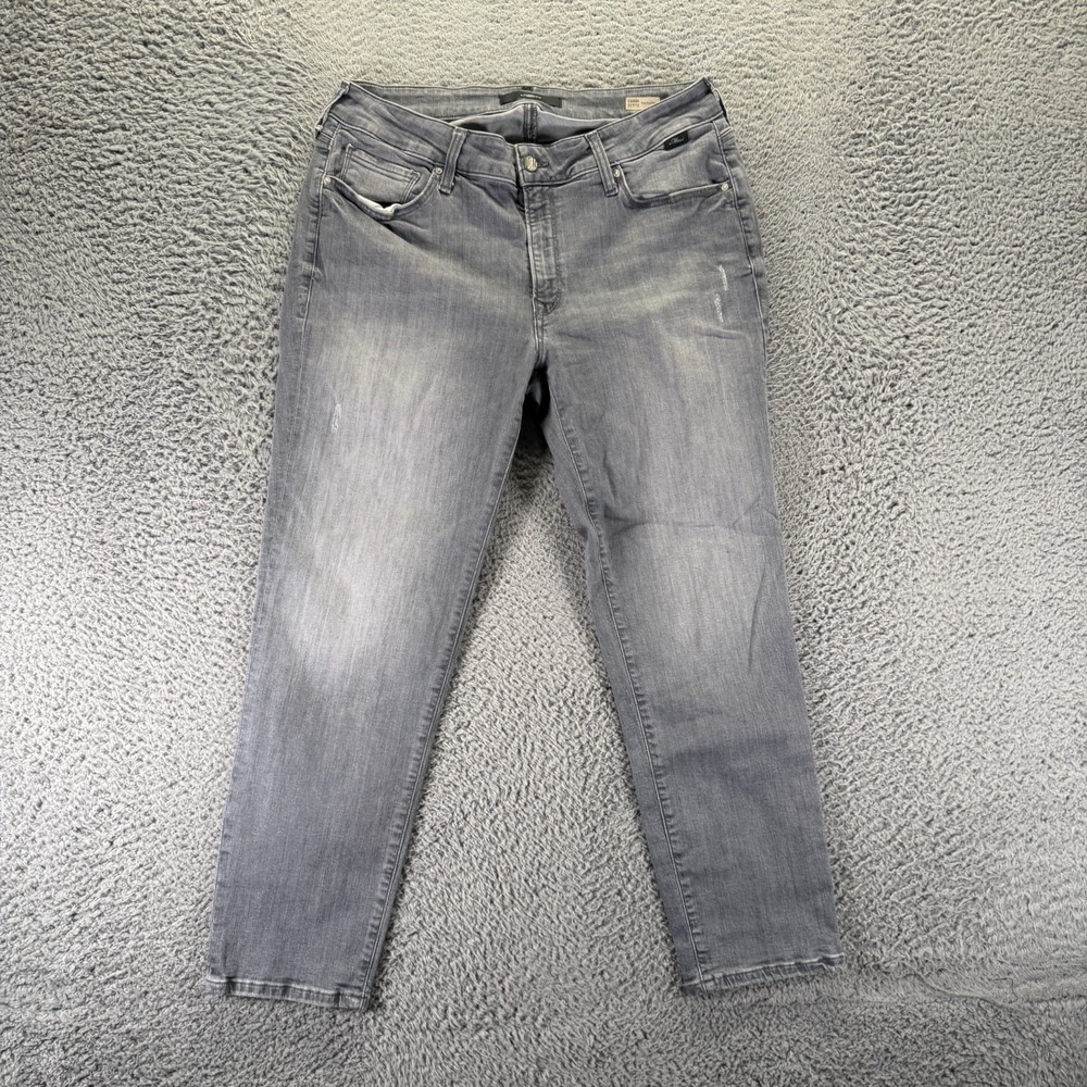 Mavi Emma Jeans Womens 31x26 Gray Cotton Denim Boyfriend Slim Fit Faded Stretch